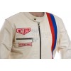 Cream Steve McQueen Heuer GrandPrix Leather Jacket